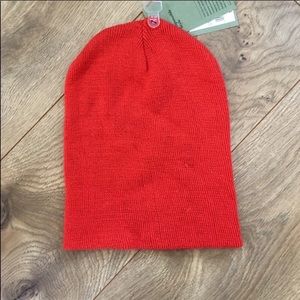 Orange beanie Hat Knit Cold Weather Winter
